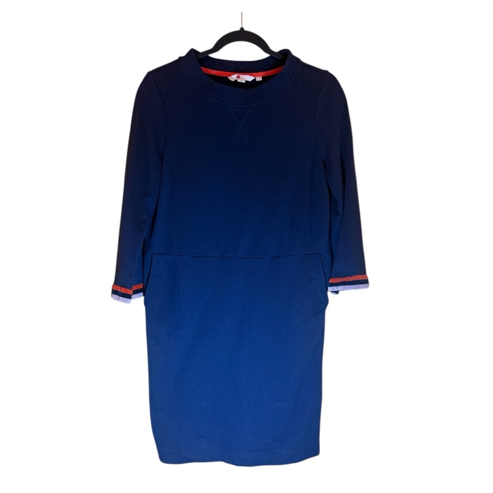 Boden Livia Navy Blue three-quarter length slave sweatshirt, dress size 6